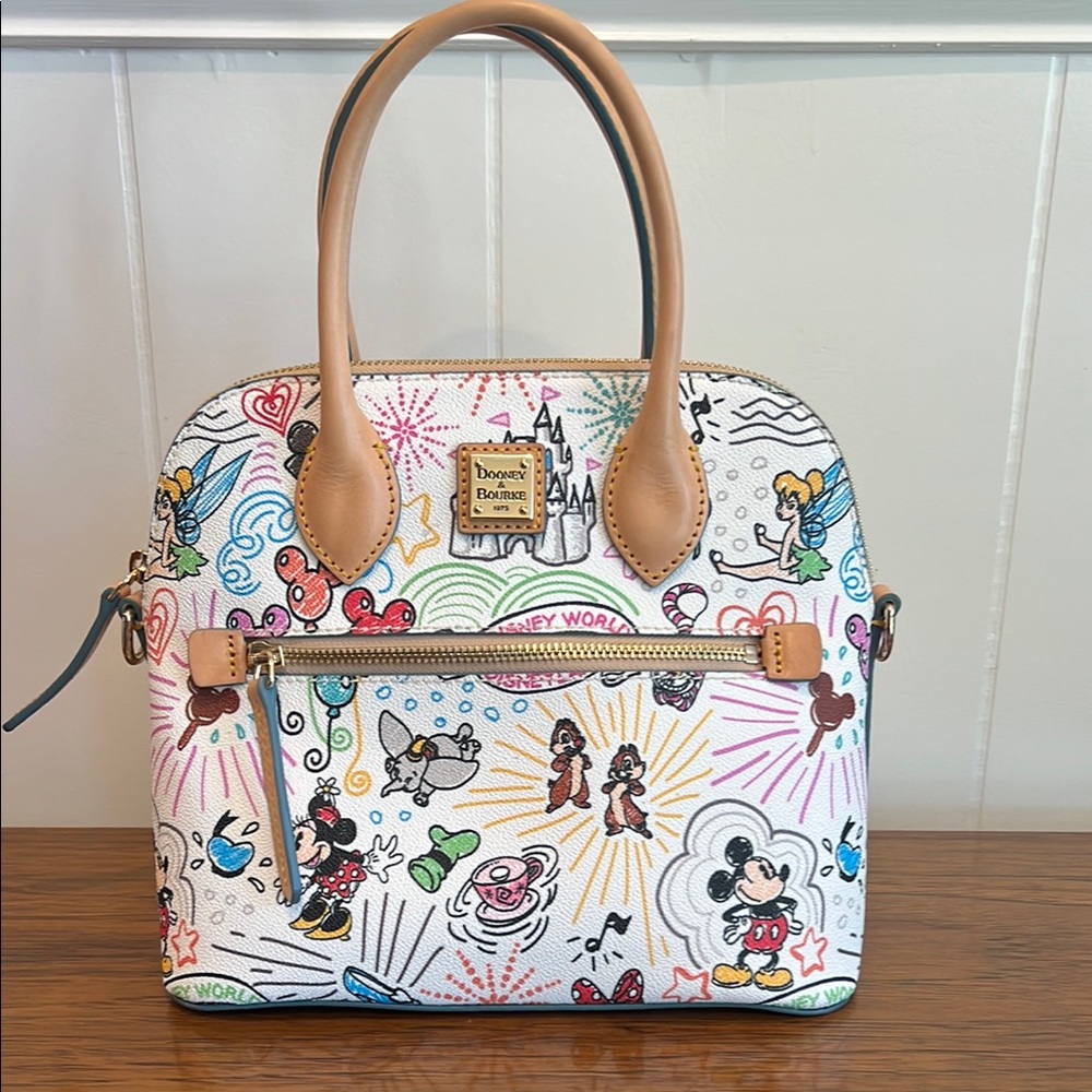 Dooney & Bourke Disney Sketch Satchel Bag with Structured Design